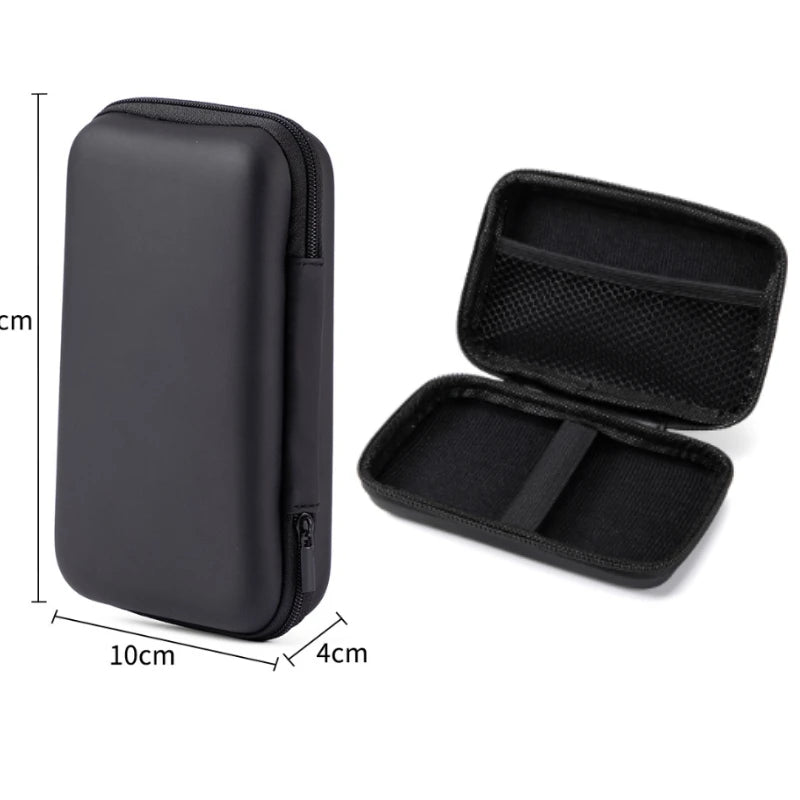 Portable EVA Phone Charger Shaver U Disk Zipper Bag Protection Case Hard Disk Data Cable Headphone Storage Pocket Pouch