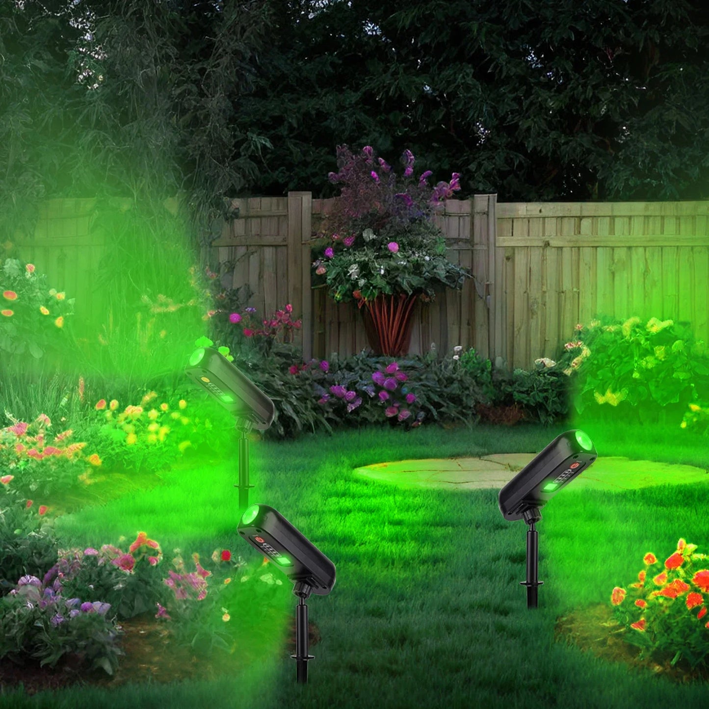 1/2PCS Solar LED Light Outdoor Solar Wall Light IP65 Green/Warm Garden Light Solar Spotlights Solar Uplights,Trees Pathway Yard