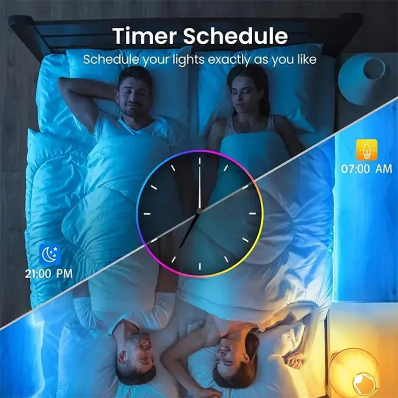 Bluetooth LED Strip Lights SMD 5050 RGB APP Remote Control Flexible Ribbon Diode Lamp Tape TV Backlights Game Room Home Decor