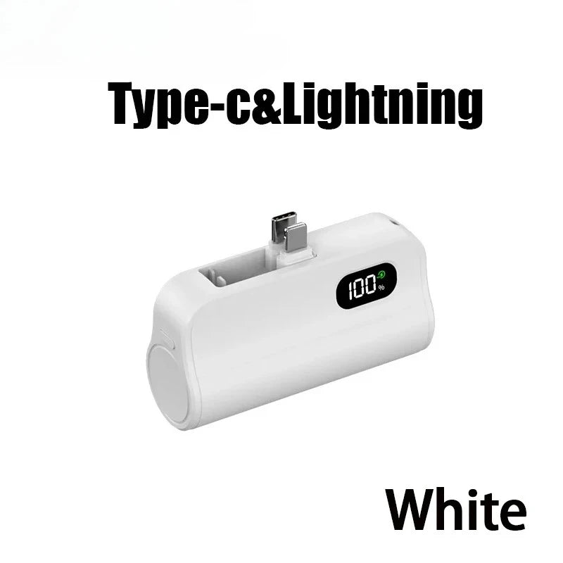 Mini Capsule 50000mAh High Capacity Power Bank Portable Wireless Fast Charging External Battery For iPhone Huawei Samsung