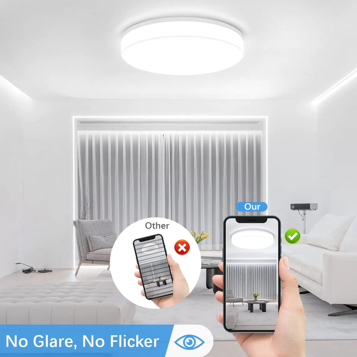 IRALAN Household LED Modern Style  Ultra Thin  Ceiling Light Bedroom Livingroom Study Light  AC 90-260V Dining Room Lighting