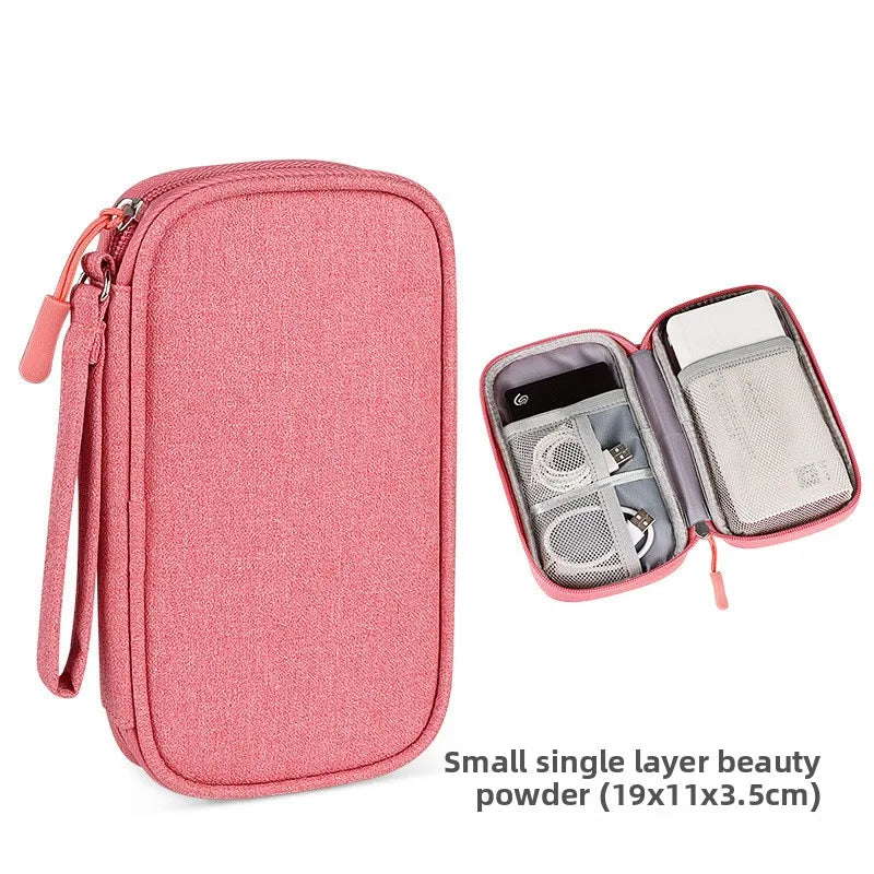 Portable EVA Phone Charger Shaver U Disk Zipper Bag Protection Case Hard Disk Data Cable Headphone Storage Pocket Pouch