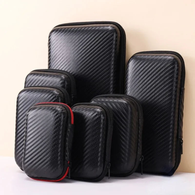 Portable EVA Phone Charger Shaver U Disk Zipper Bag Protection Case Hard Disk Data Cable Headphone Storage Pocket Pouch