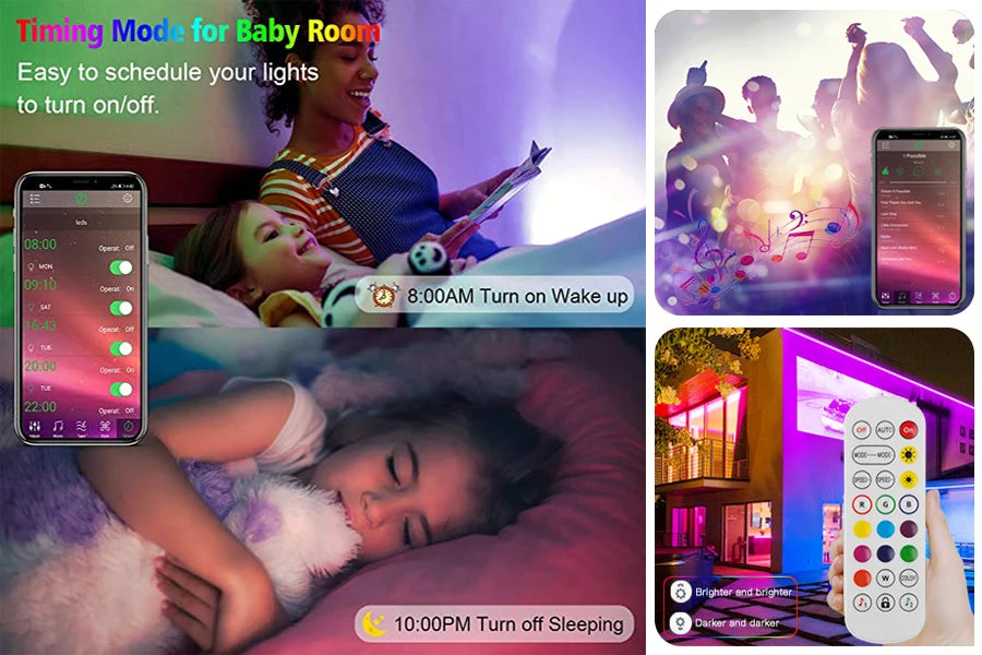 5050 Led Strip 5V Ice Tape With Wifi Bluetooth Remote Control For Tv Kitchen 5M 10M Tura Led Lights For Colorful Children Room