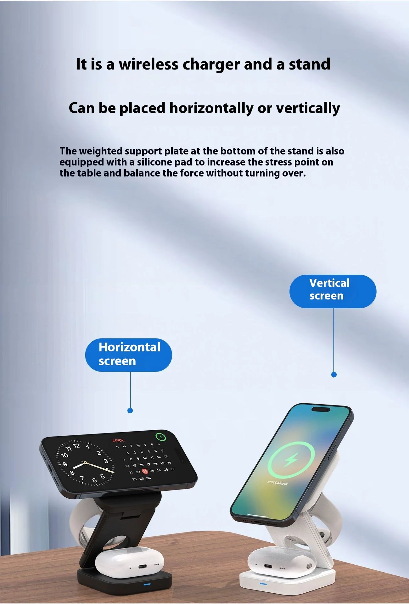 3-in-1 Foldable Wireless Charging Hub