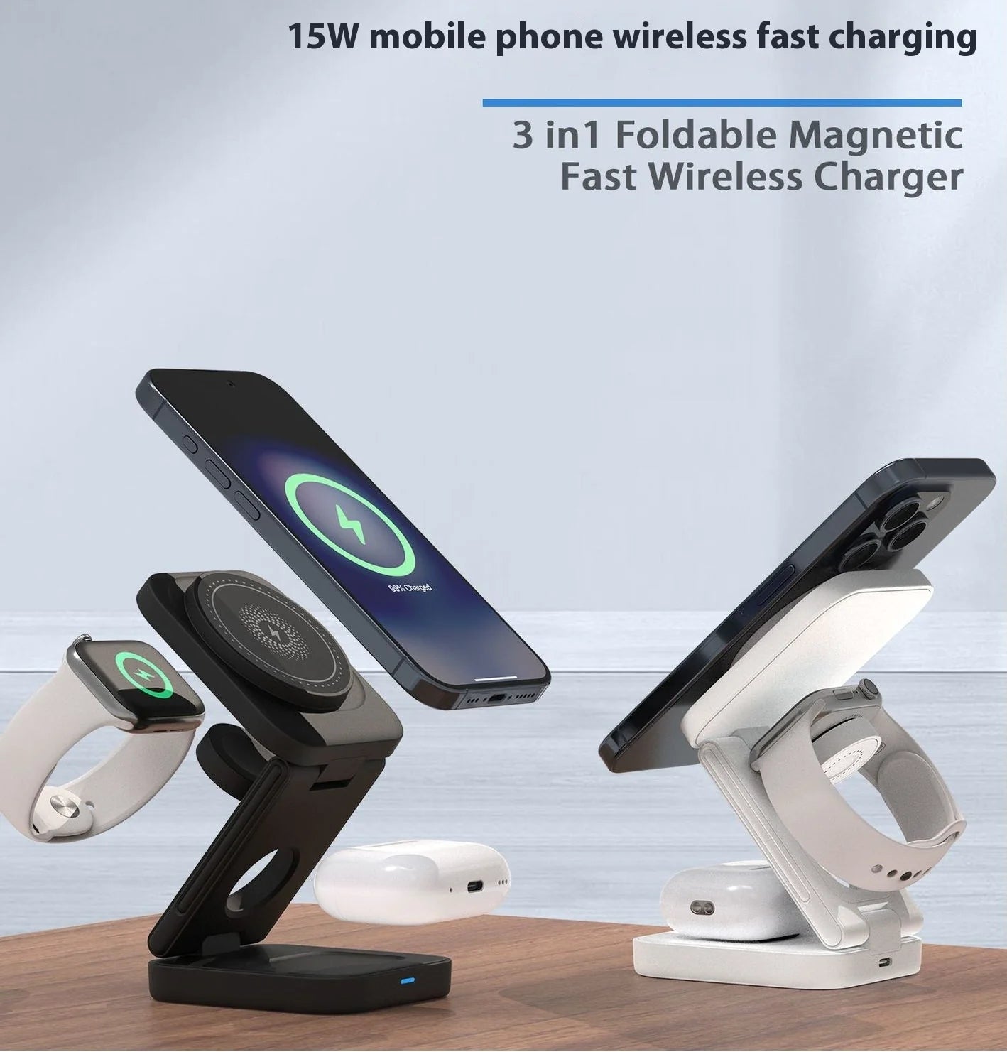 3-in-1 Foldable Wireless Charging Hub